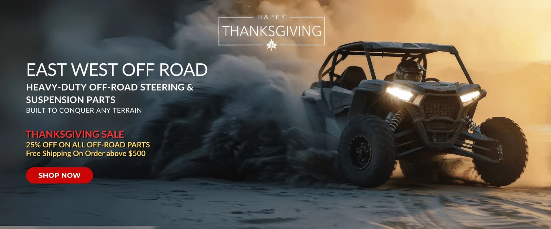 Thanksgiving Offroad Parts Sale Banner